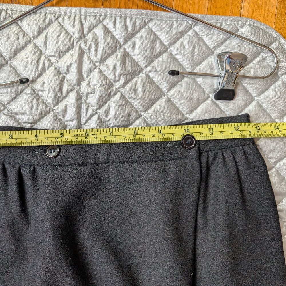 VTG Adolfo Sport wool crepe black skirt - Picture 14 of 17